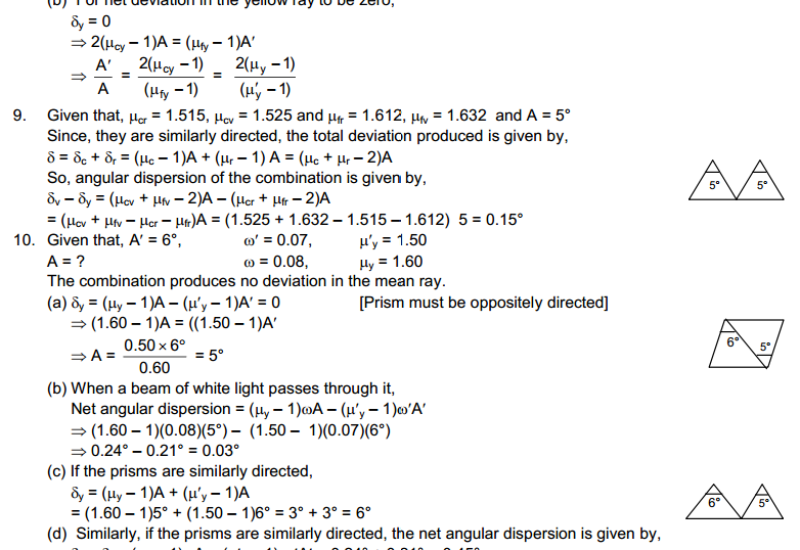 Dispersion and Spectra HC Verma Concepts of Physics Solutions