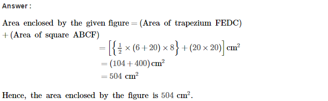 Area of Trapezium and Polygon RS Aggarwal CBSE Class 8 Maths Solutions Ex 18B