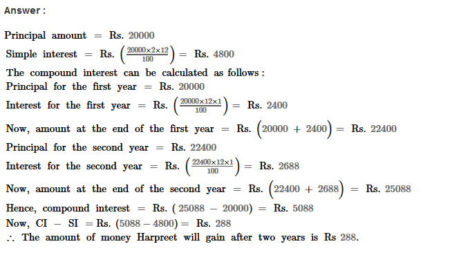 CBSE Compound Interest RS Aggarwal Class 8 Maths Solutions Ex 11A