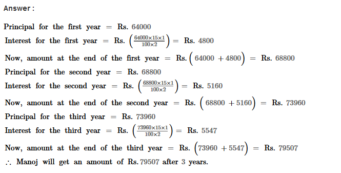 Compound Interest CBSE RS Aggarwal Class 8 Maths Solutions Ex 11A