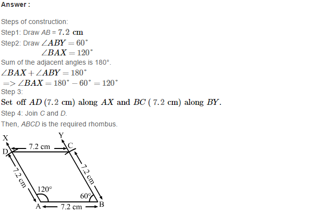 Construction of Quadrilaterals RS Aggarwal Class 8 Maths Solutions Exercise 17B pdf