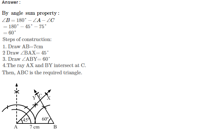 Constructions CBSE RS Aggarwal Class 7 Maths Solutions Exercise 17B