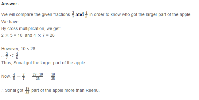 Fractions CBSE RS Aggarwal Class 7 Math Solutions Exercise 2A