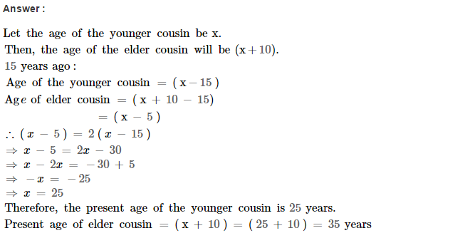 CBSE Linear Equations RS Aggarwal Class VIII Maths Solutions Ex 8B ebook
