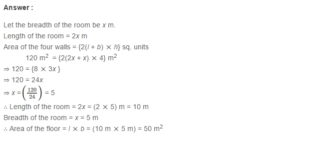 Mensuration RS Aggarwal Class 7 Maths Solutions Exercise 20A ebook