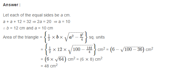 Mensuration RS Aggarwal Class 7 CBSE Maths Solutions Exercise 20D