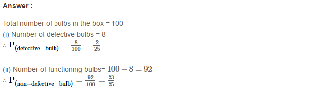 Probability CBSE RS Aggarwal Class 8 Solutions