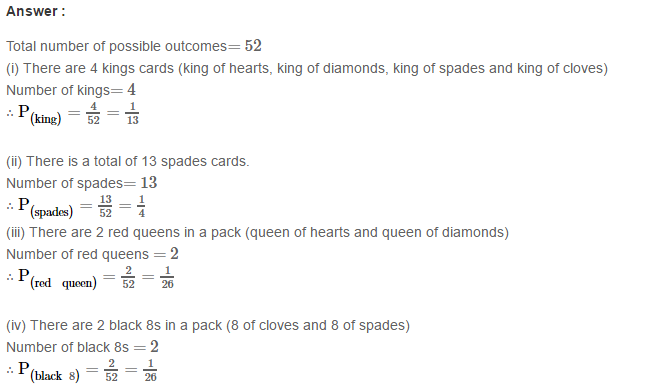 Probability RS Aggarwal CBSE Class 8 Solutions