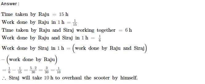 Time and Work RS Aggarwal Class 8 Maths Solutions Ex 13A