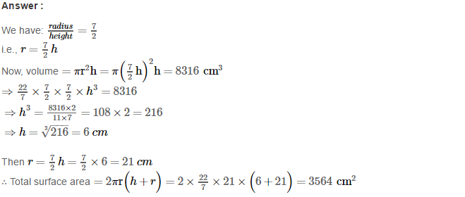 Volume and Surface Area of Solids CBSE RS Aggarwal Class VIII Solutions Ex 20B